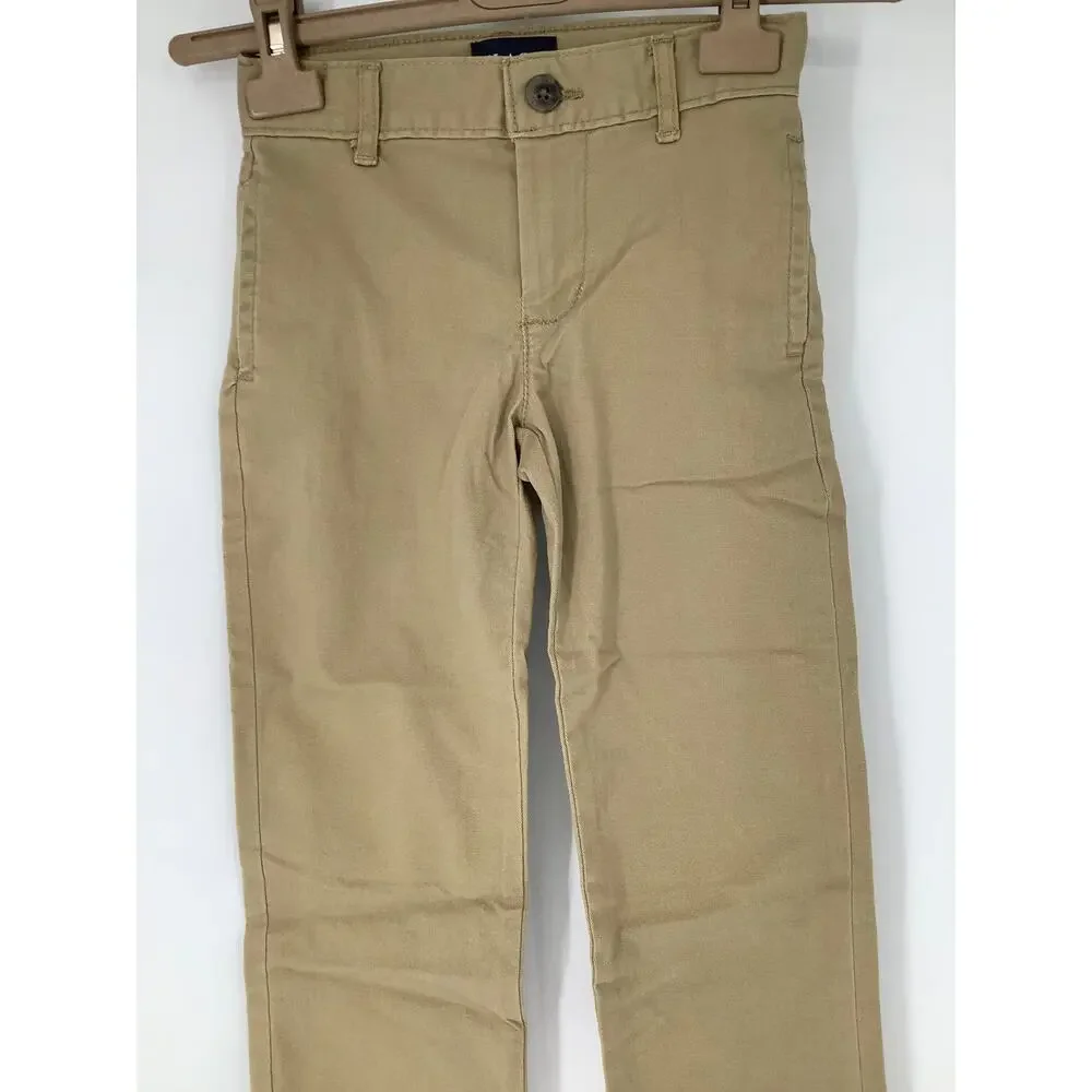The Children’s Place Boy's 4 Tan Uniform Stretch Skinny Preppy Chino Pants G7-22